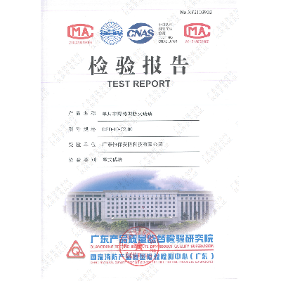 DFB-10-C2.00 10mm高硼硅防火玻璃 報(bào)告（廣東恒保安防）